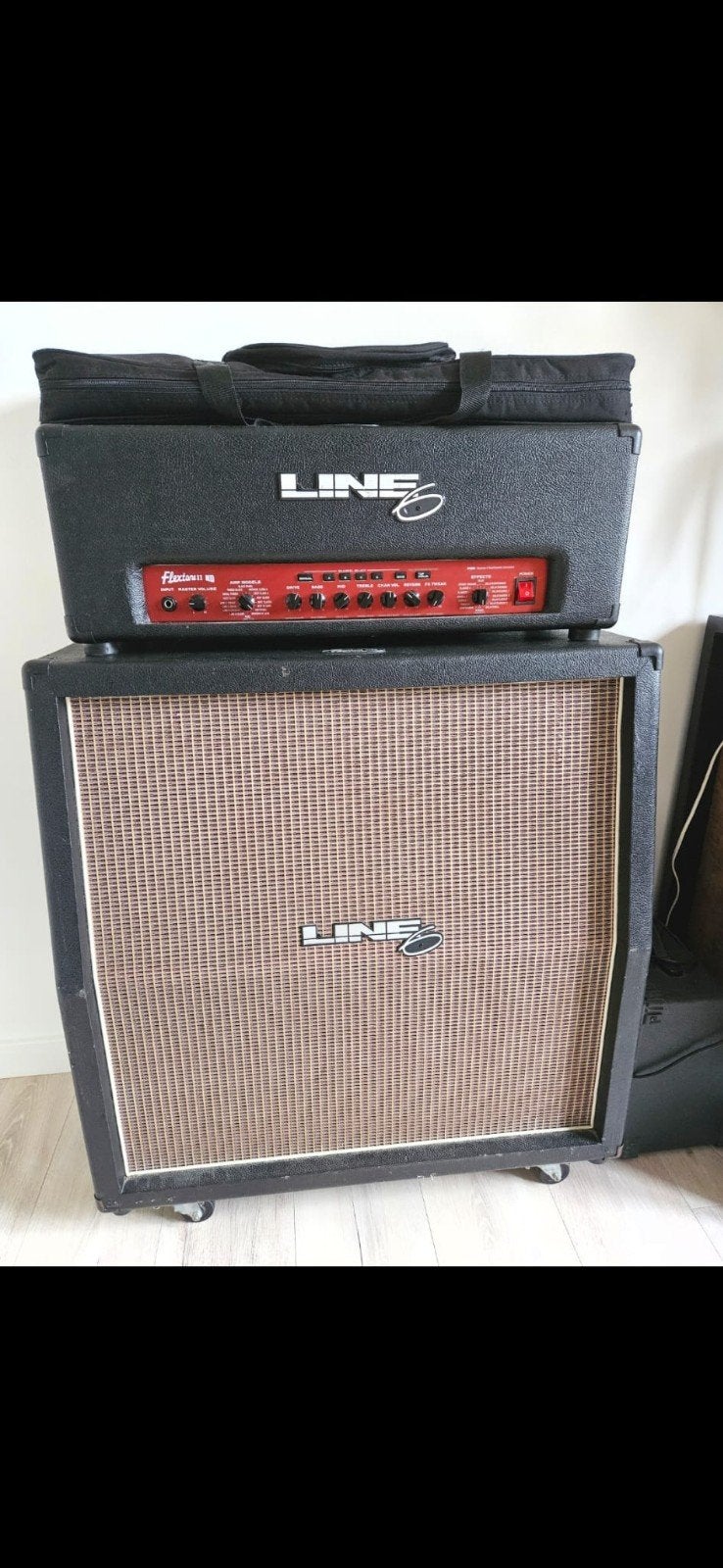 Line 6 Flextone II HD + originele 4x12 + Floor Board + hoeze, Muziek en Instrumenten, Instrumenten | Onderdelen, Ophalen