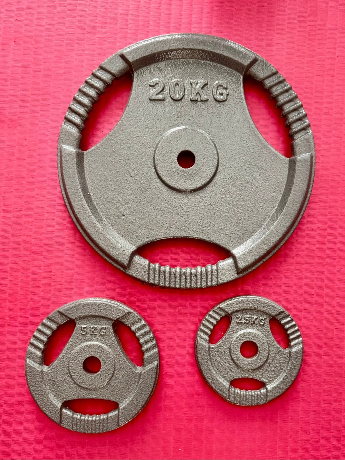 Nieuwe halterschijf van 20kg, 5kg of 2,5kg, Ophalen, Nieuw, Halterstangen