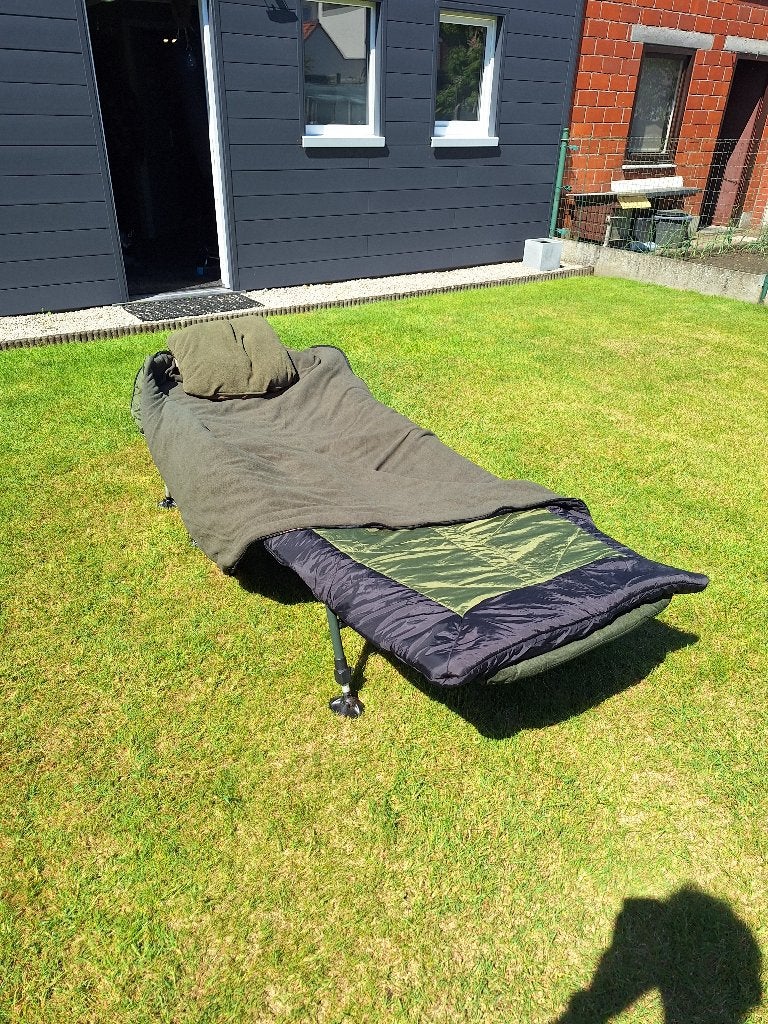 Fauteuil Strategy avec drap et oreiller pour pêche à carpe, Enlèvement, Comme neuf, Autres types