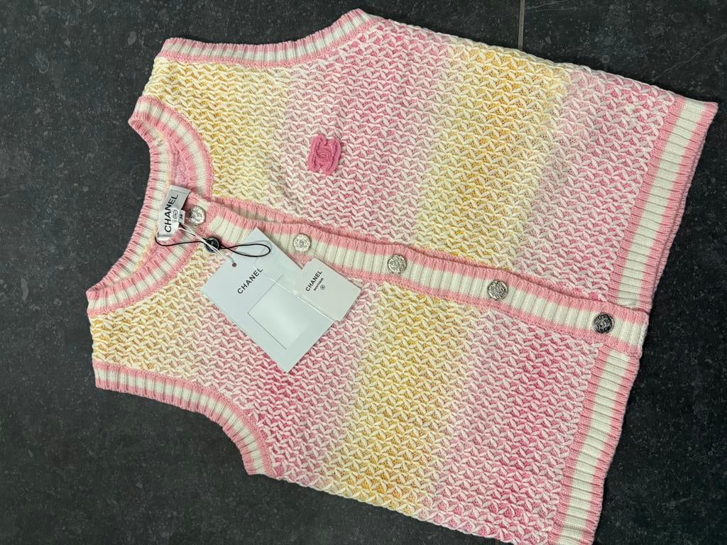Chanel top, Kleding | Dames, Bodywarmers, Ophalen of Verzenden, Maat 36 (S), Roze