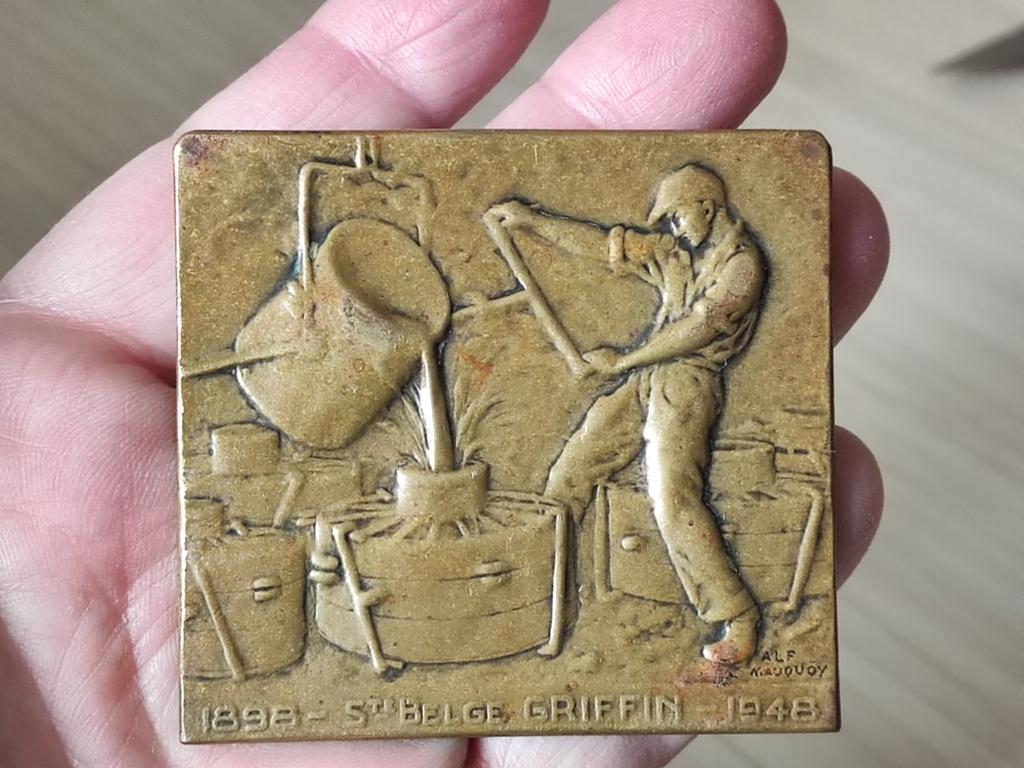 Médaille bronze signée Mauquoy Fonderie, Antiquités & Art, Enlèvement, Bronze