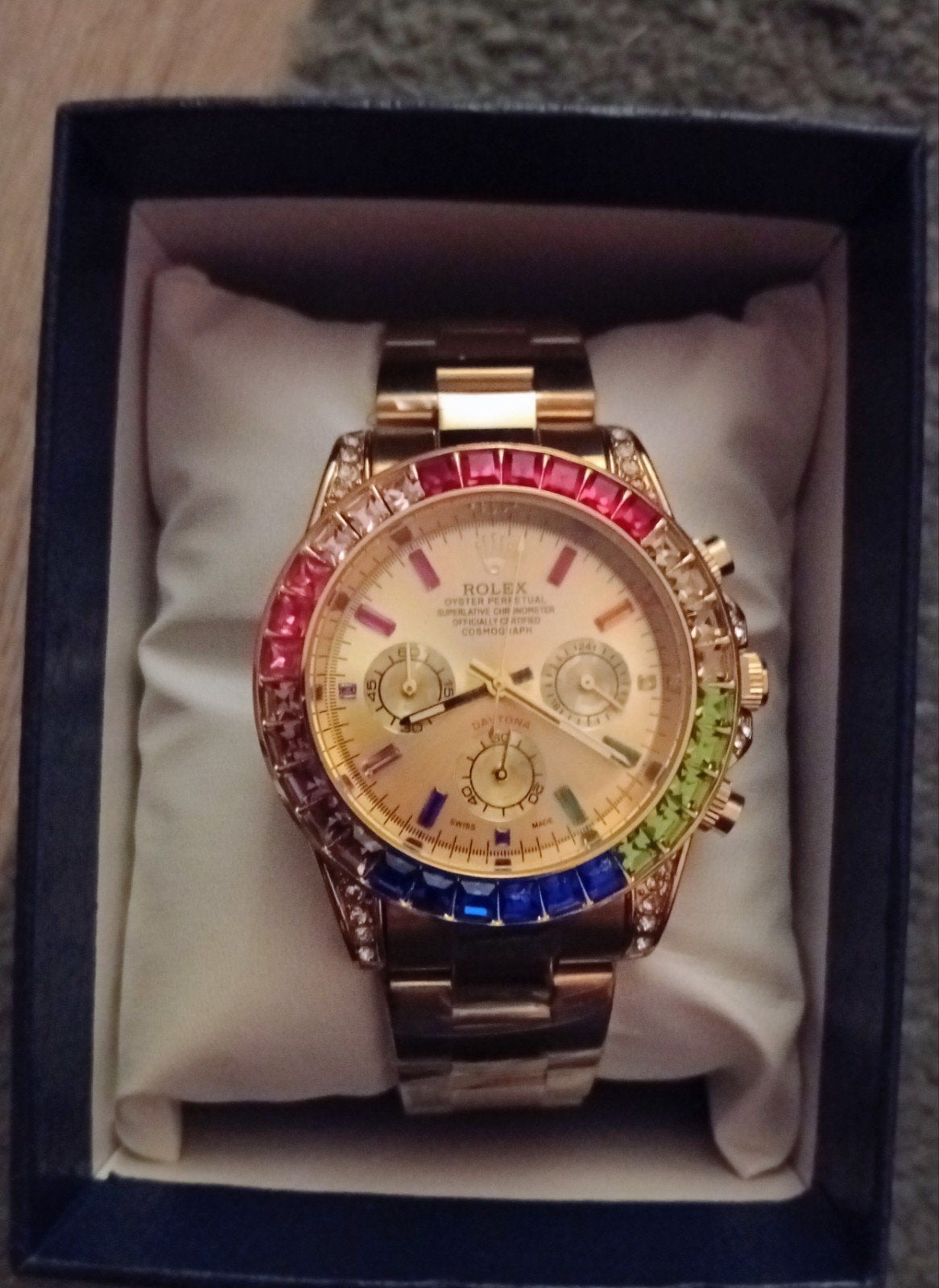 Rolex Daytona Arc-en-ciel, Rolex, Enlèvement ou Envoi, Acier, Acier
