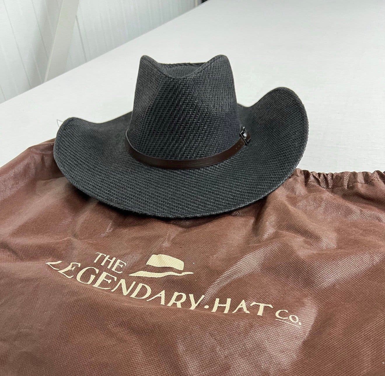 The Legendary Hat Zwart zwarte hoed 57 luxe cowboy western, Ophalen of Verzenden, Nieuw, 57 cm (M, 7⅛ inch) of minder, Hoed