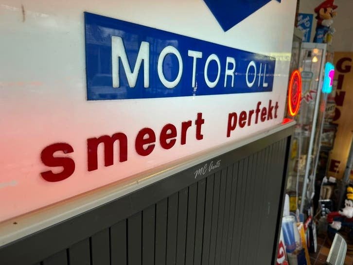Deluxol Motor Oil Lichtbak Reclamebord