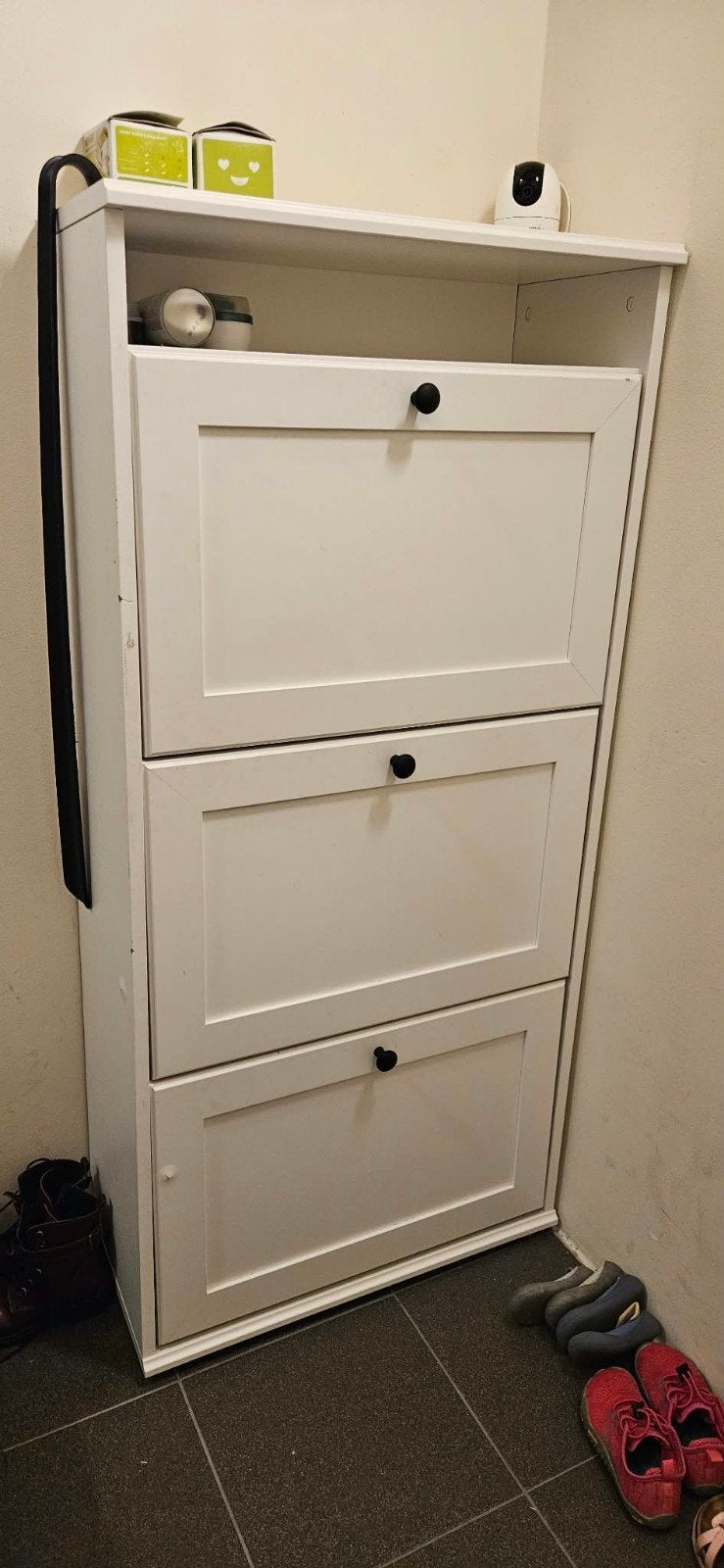 Witte schoenenkast met 3 kantelvakken, Huis en Inrichting, Ophalen