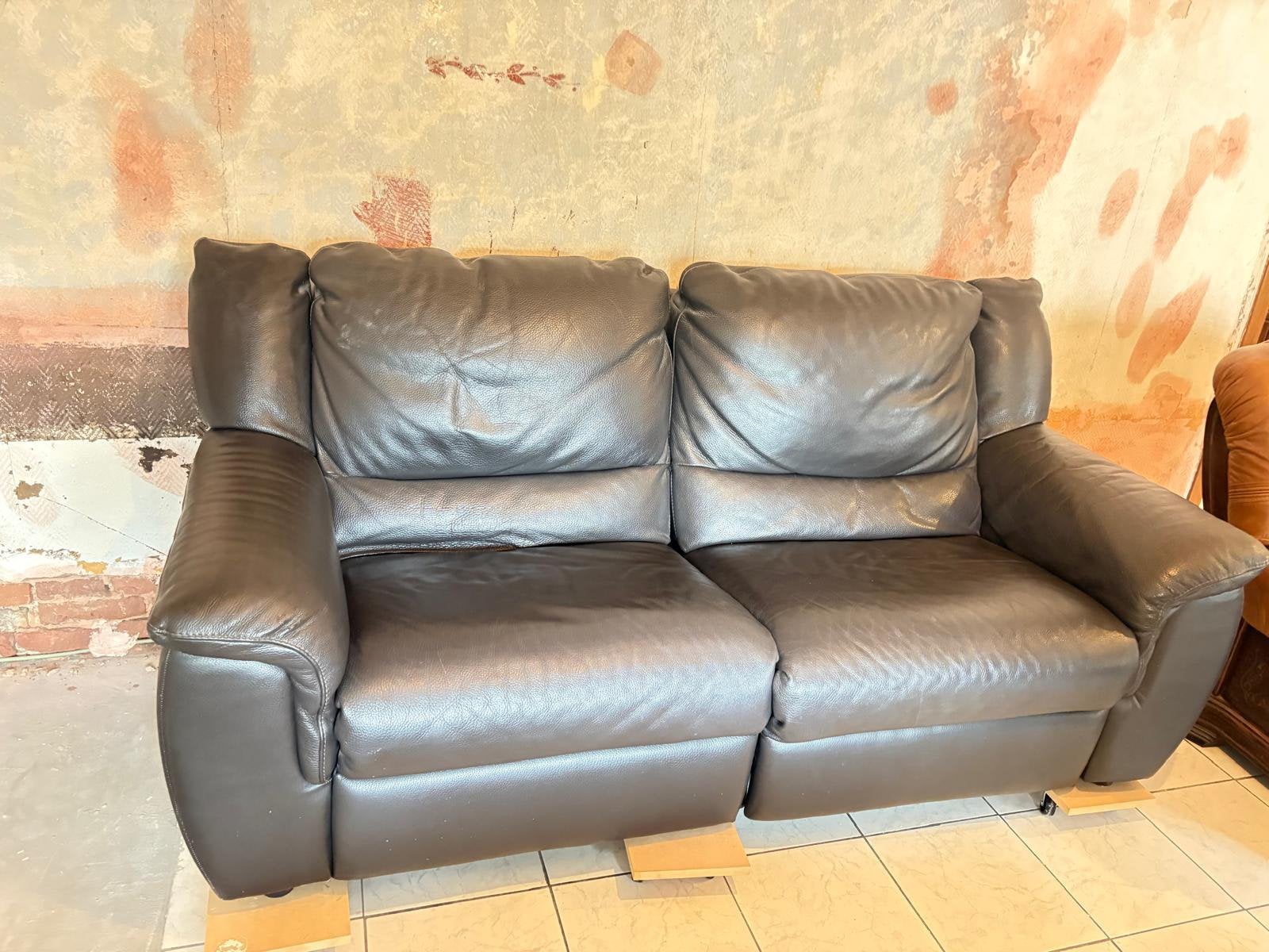 Echt lederen elektrische relax zetel, Ophalen, Gebruikt