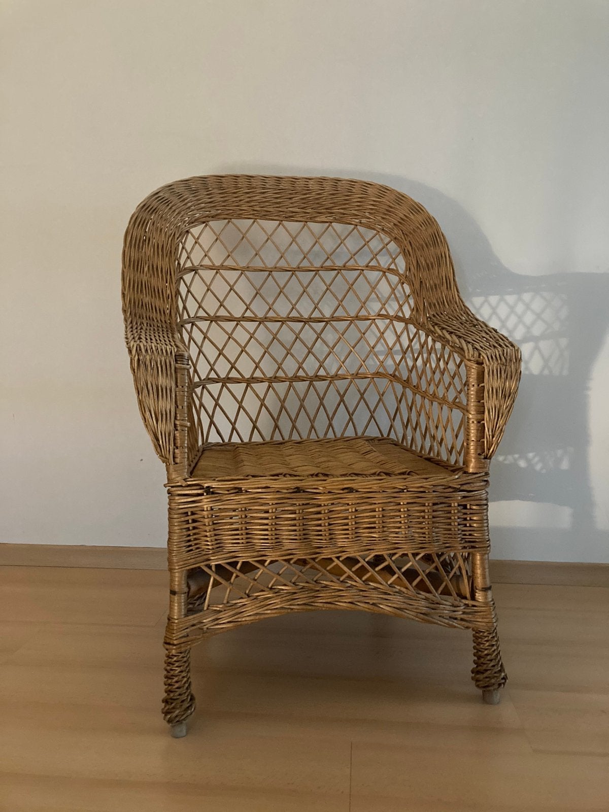 Rotan rieten vintage stoel, Huis en Inrichting, Ophalen, Gebruikt, Riet of Rotan, Vintage