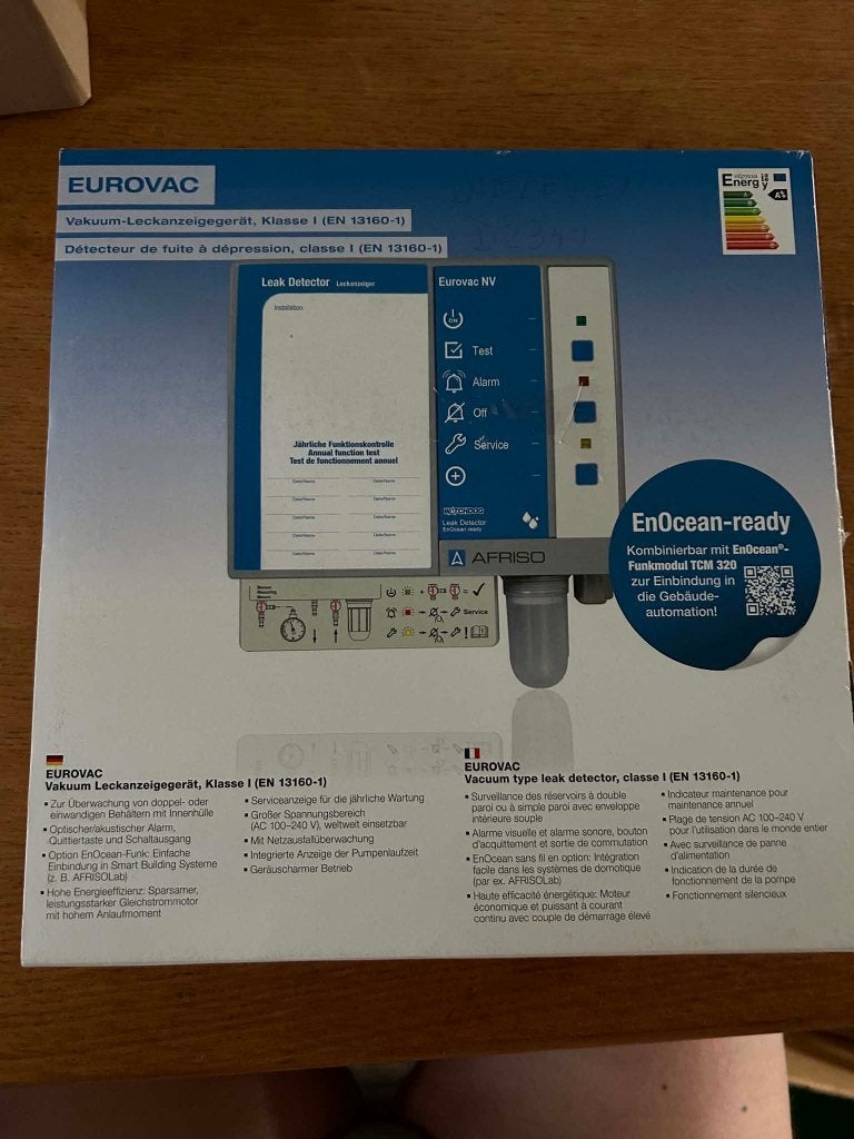 Détecteur de fuites Afriso Eurovac HV - Neuf dans sa boîte, Enlèvement ou Envoi, Neuf, Moins de 200 watts, Autres types