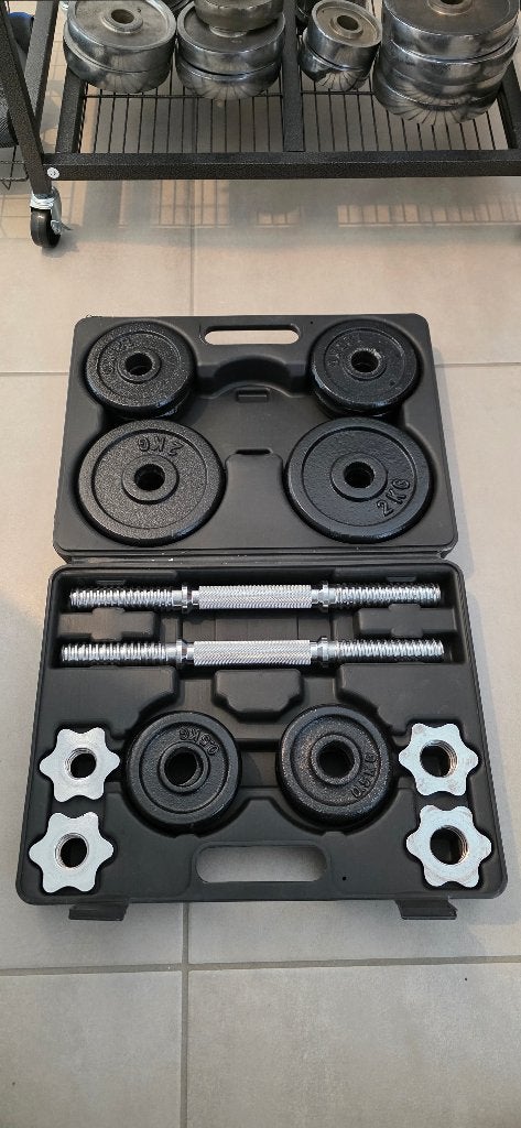 Set d'haltères Everlast 18 kg, Enlèvement, Comme neuf, Bras, Haltère