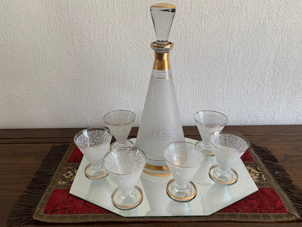 Kristallen karaf en glazen, Antiek en Kunst, Antiek | Glaswerk en Kristal, Ophalen