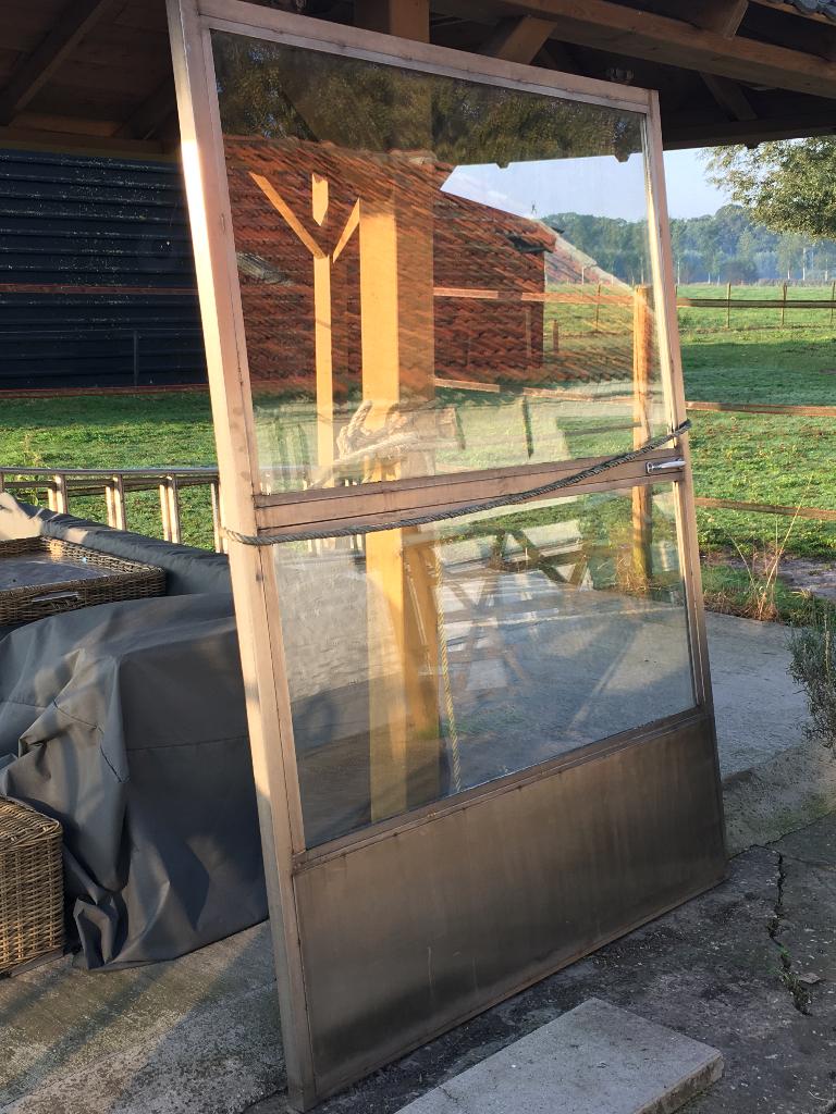 Stevige schuifdeur, Ophalen, Glas