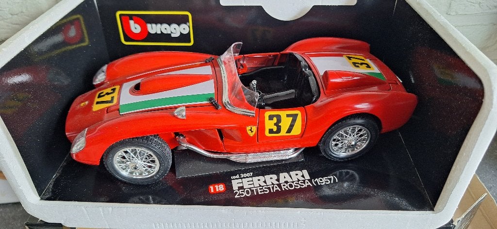 Burago Ferrari Testarossa 1957 - Schaal 1/18 -, Ophalen of Verzenden, Zo goed als nieuw, Auto, Burago