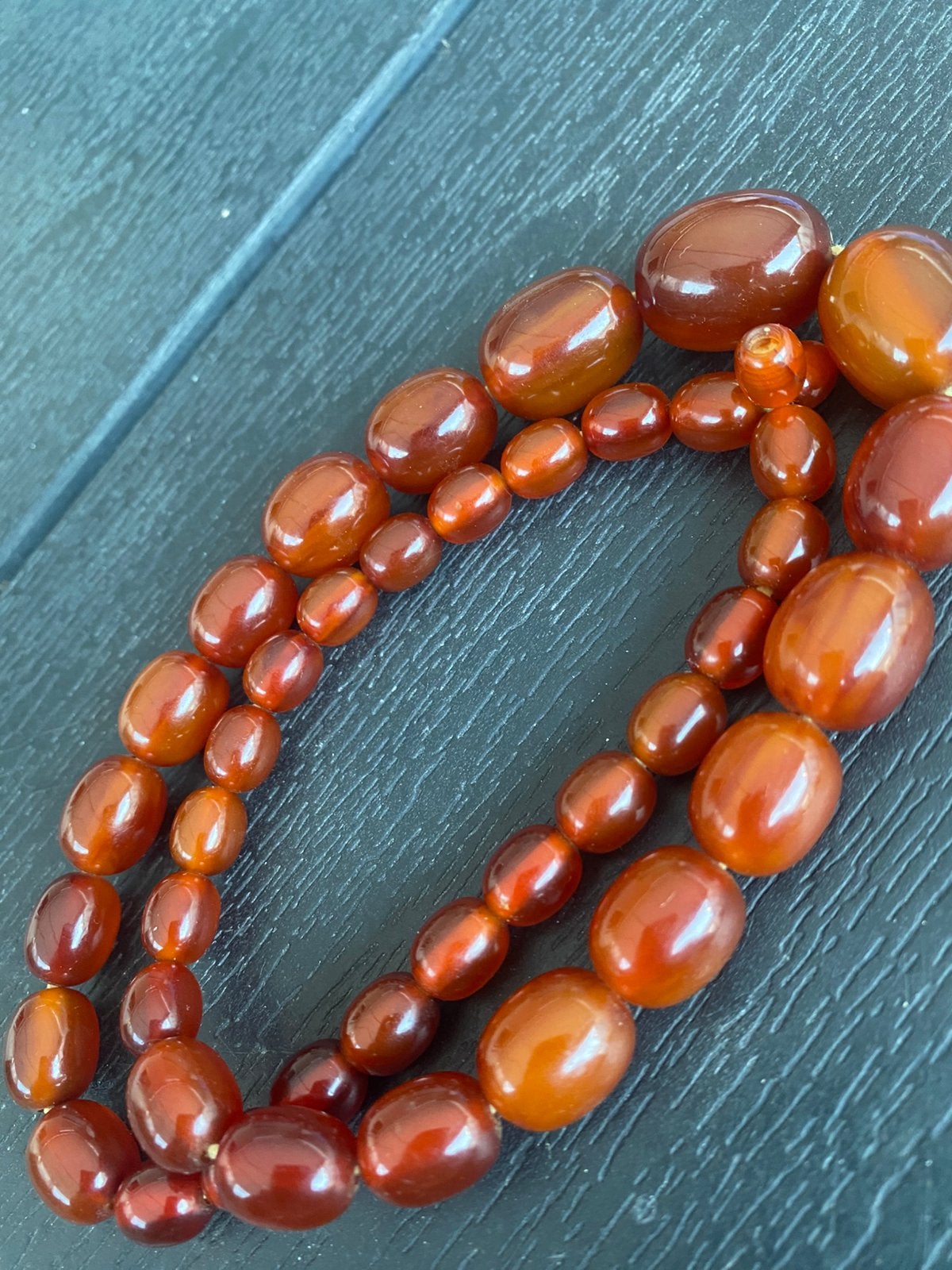 bakeliet ketting groot, Handtassen en Accessoires, Antieke sieraden, Ophalen of Verzenden, Ketting