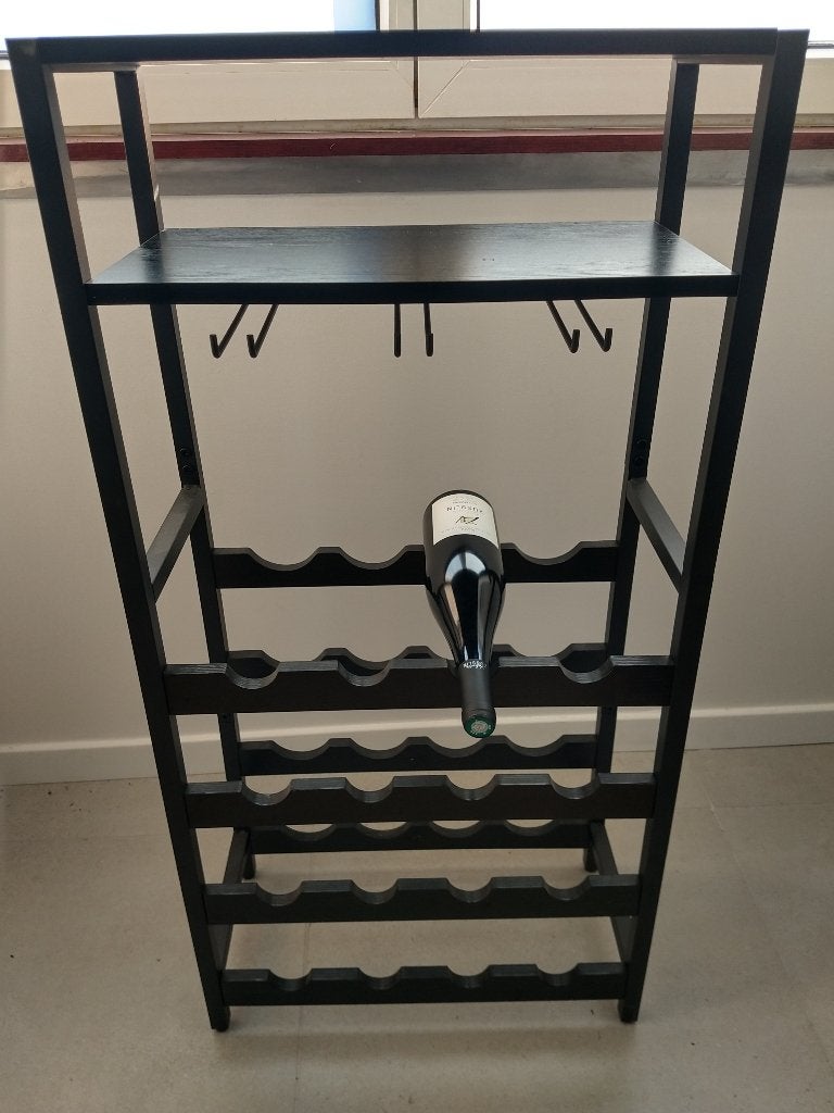 Meuble casier à bouteilles avec porte-verre, Maison & Meubles, Accessoires pour la Maison | Porte-bouteilles, Comme neuf, 75 – 100