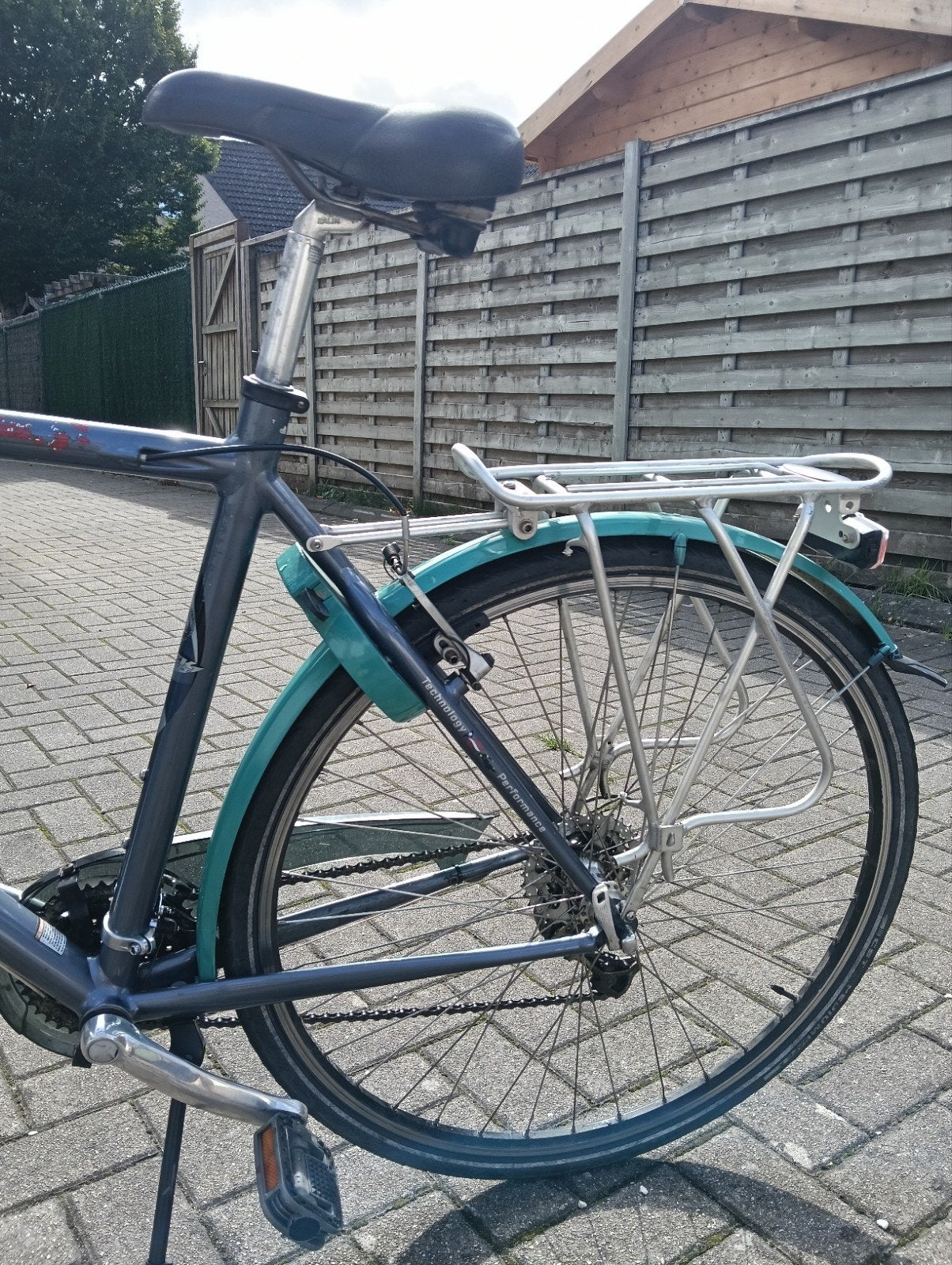 Herenfiets Trek 28", Velgrem, Versnellingen, 57 tot 61 cm, Ophalen