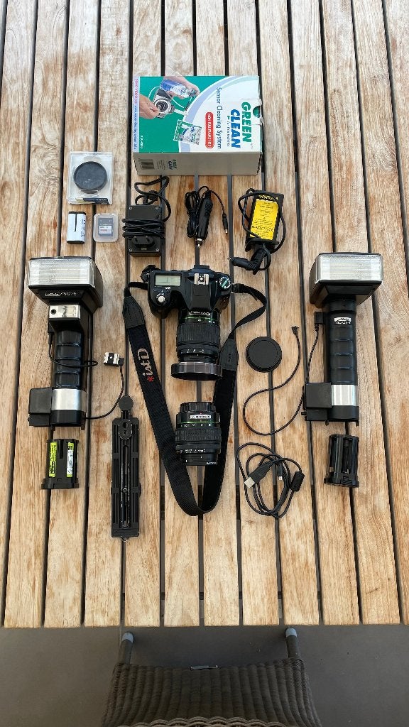 Reflex camera reportageset, Gebruikt, Geheugenkaart, Pentax, Ophalen