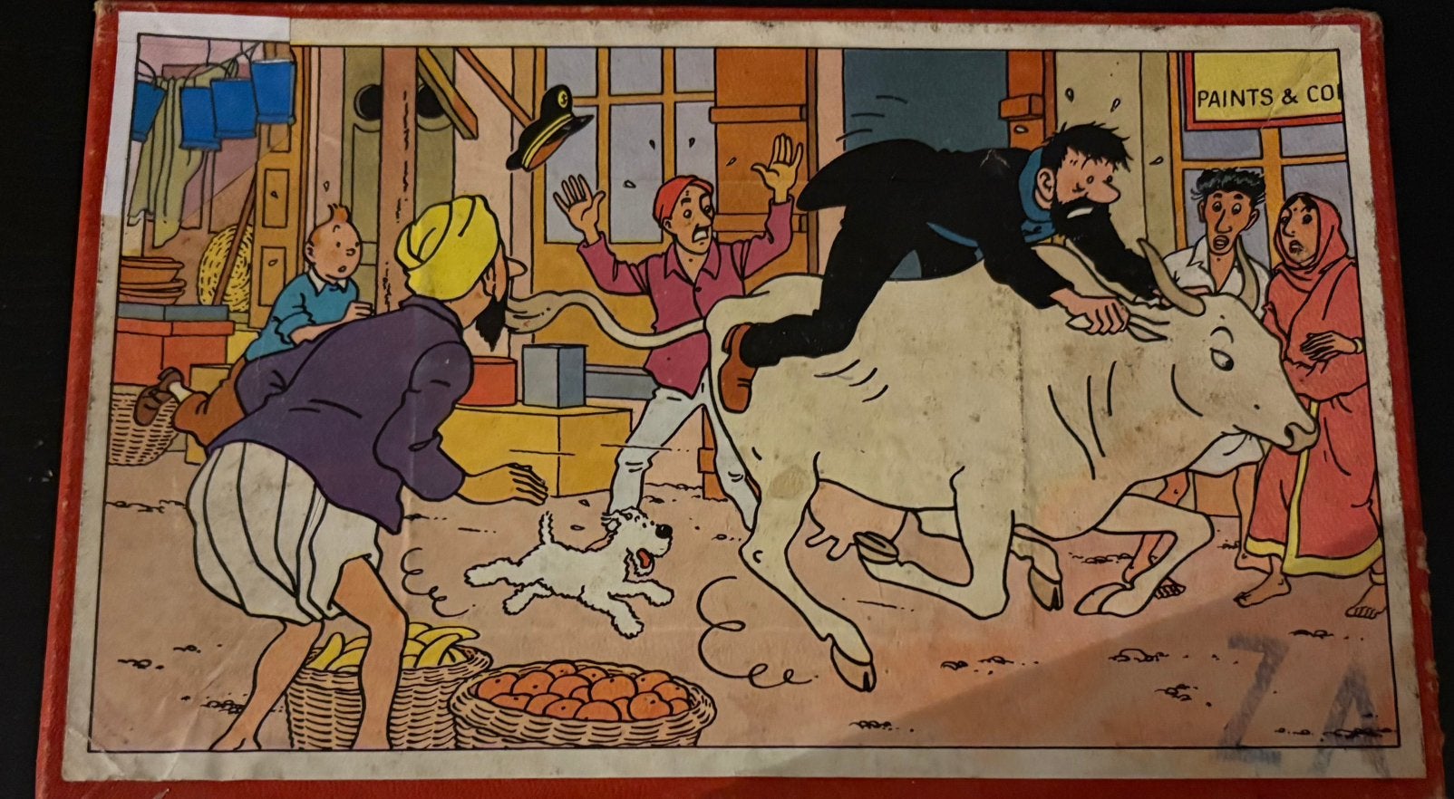 Kuifje Tintin puzzel puzzle, Verzenden, Gelezen
