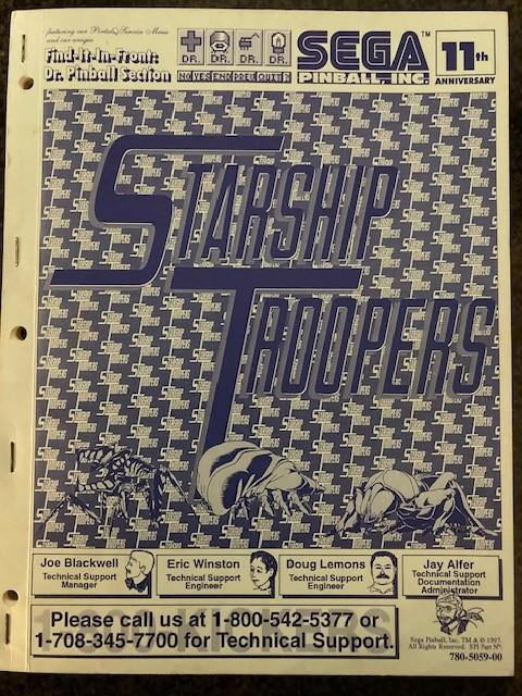SEGA STARSHIP TROOPERS MANUAL + SCHEMATICS + FLYER, Sega, Nieuw, Ophalen of Verzenden, Dot-matrix