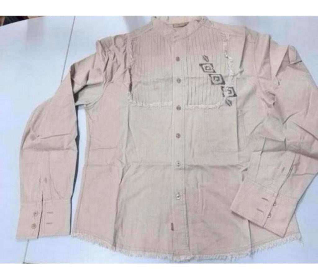 Richmond Overhemd blouse L western cowboy vintage beige, Ophalen of Verzenden, Zo goed als nieuw, Beige, Halswijdte 41/42 (L)