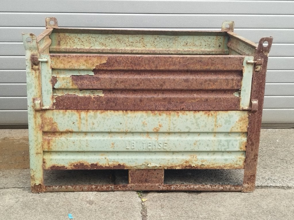 Bac empilable en métal - bac de rangement, Enlèvement, Metalen stapelbak - opslagbak - palletbak - afvalbak, Info@timshop.be, Geen idee