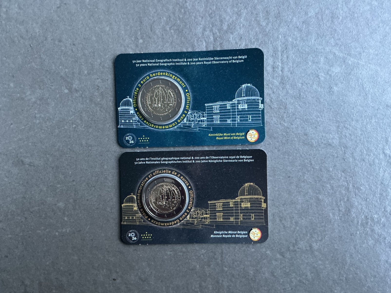 2026 België NGI + sterrenwacht coincard, Ophalen of Verzenden, België, 2 euro