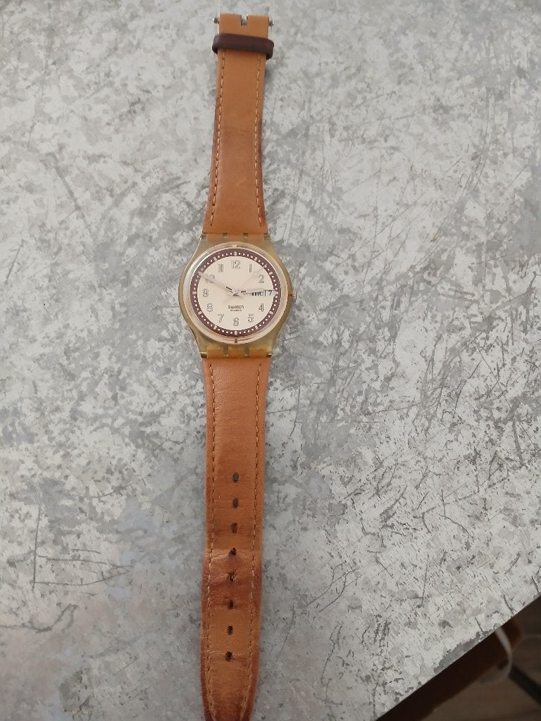 Montre Vintage Swatch - Style Classique, Bijoux, Sacs & Beauté, Montre-bracelet, Cuir, Swatch, Enlèvement
