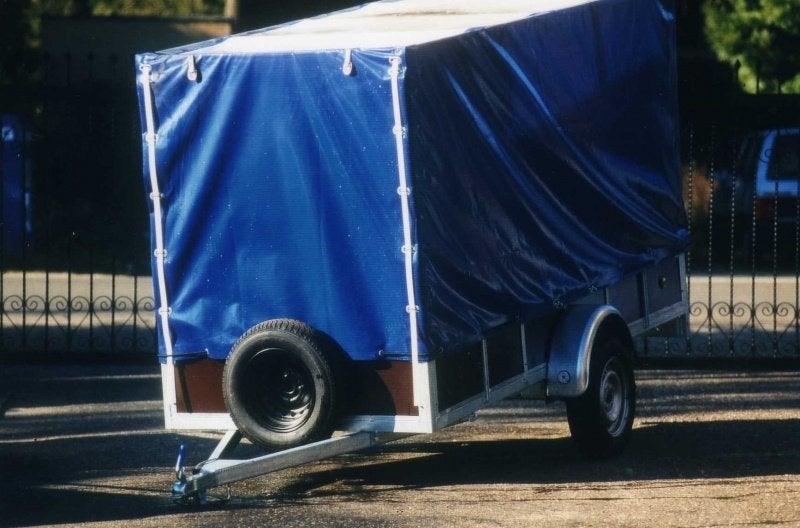 Aanhangwagen 1 as met bache, Ophalen, Gebruikt