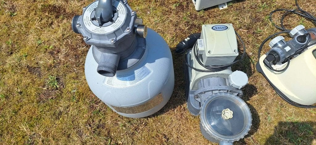 zandfilterpomp en warmtepomp met gratis zwembad, Ophalen, Gebruikt, Zwembadpomp