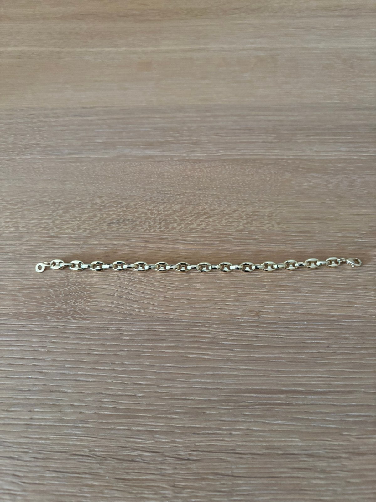Armband, goudkleurig, 20cm,  6 mm, nieuwe staat, Enlèvement, Comme neuf