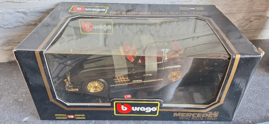 Burago Mercedes 300 SL - 1/18, Ophalen of Verzenden, Zo goed als nieuw, Auto, Burago