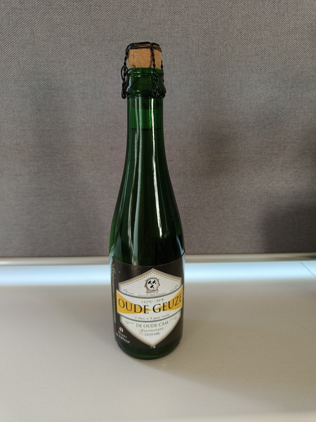 De Cam - Oude Geuze 2016 (75cl) - Vintage Lambiek, Verzamelen, Biermerken, Ophalen, Zo goed als nieuw, Overige merken