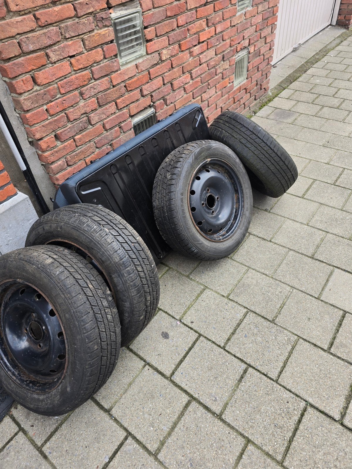4 stalen banden goede staat 5mm profiel 175/65/14, Ophalen of Verzenden, Band(en)