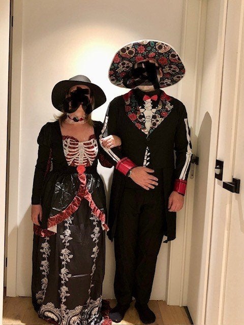 Halloween kostuums – Day of the Dead / Skelet – set of apart, Kleding | Dames, Ophalen of Verzenden, Zo goed als nieuw