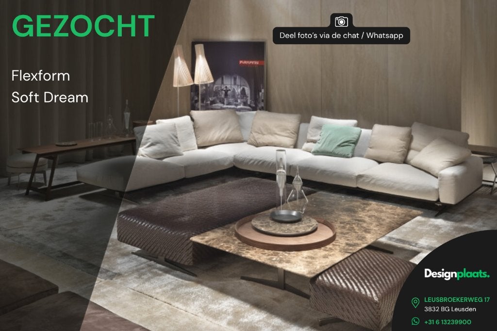 RECHERCHÉ: Flexform Soft Dream — Achat immédiat, Enlèvement ou Envoi, Banc d'angle, Tissus, Bankstel Bank Zetels Sofa Hoekbank Design bank