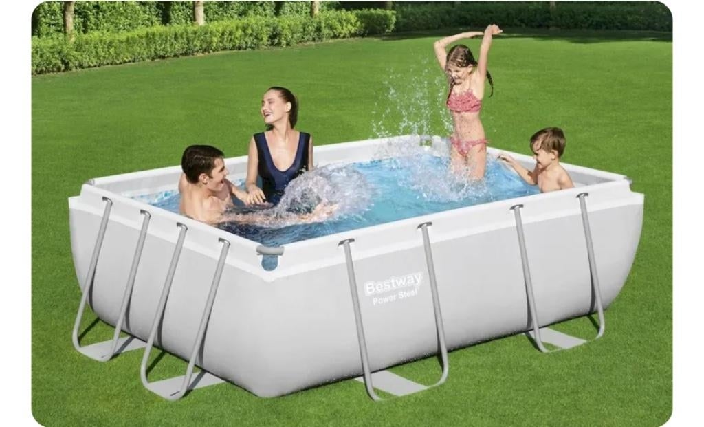 Zwembad met zandfilter, Moins de 200 cm, Enlèvement, Utilisé, Rectangulaire
