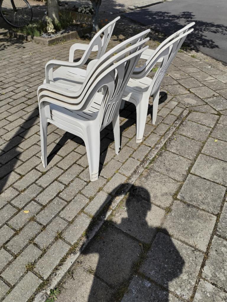 Tuin stoelen, Ophalen, Gebruikt, Plastic, Stapelbaar