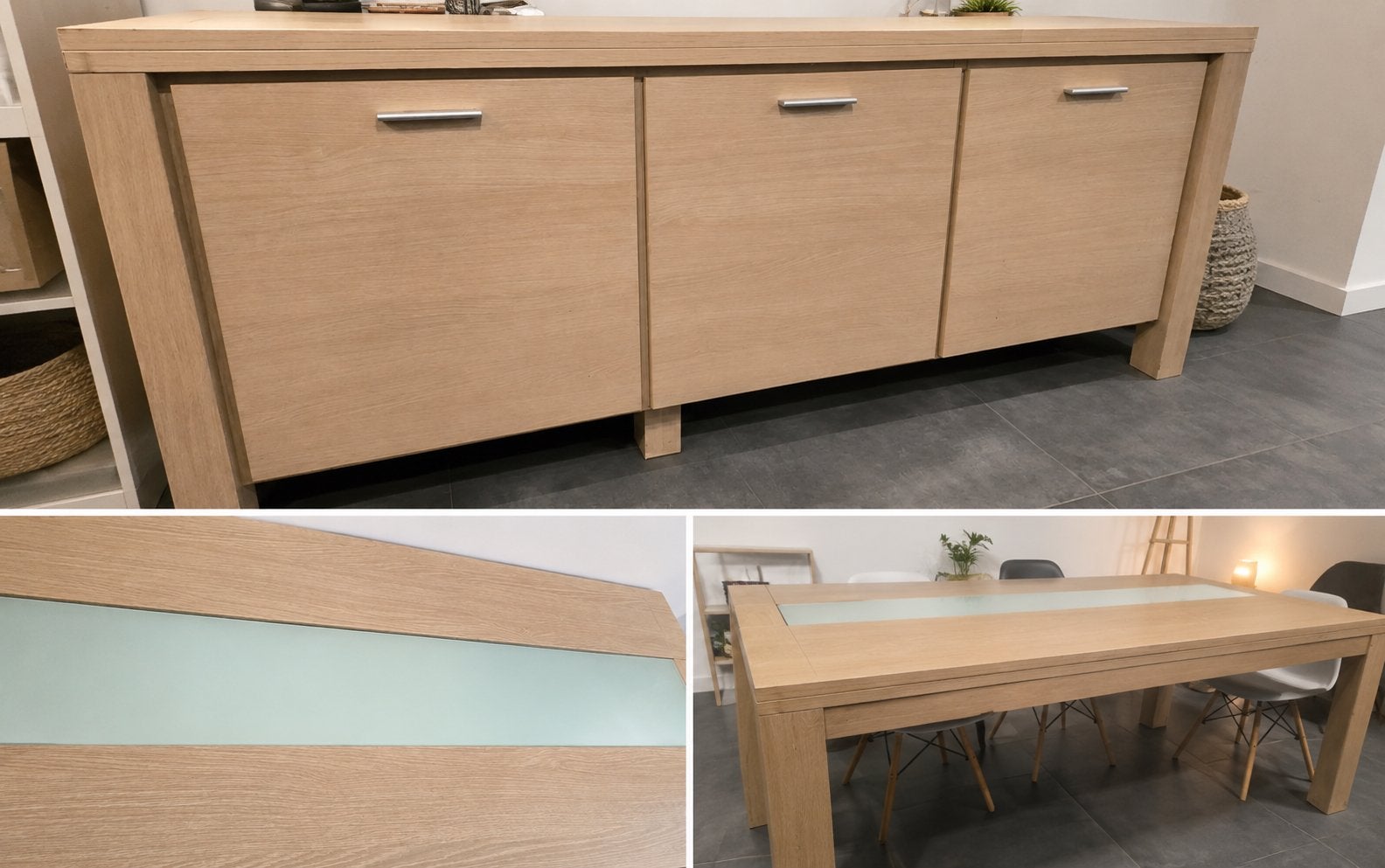 Lot : Table et buffet, Enlèvement, Comme neuf