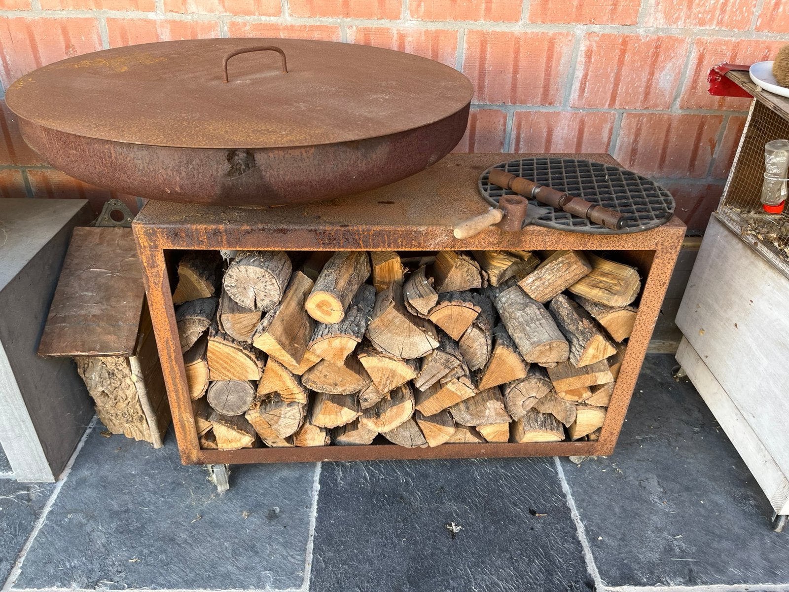 Vuurschaal bbq, Ophalen, Gebruikt