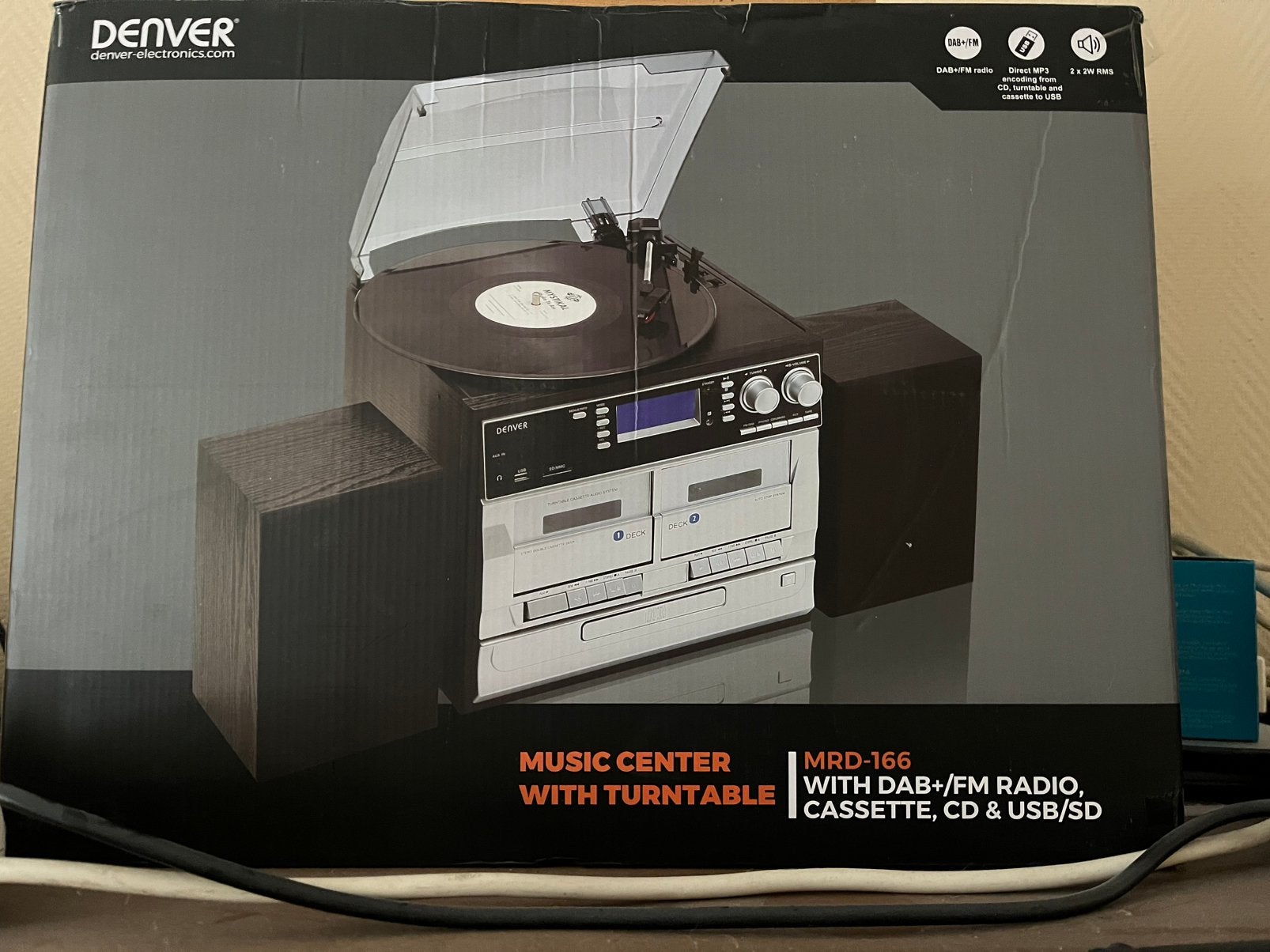 Denver DAB/DAB+ - Lecteur CD K7- MRD-166, Audio, Tv en Foto, Radio's, Nieuw, Radio, Ophalen of Verzenden