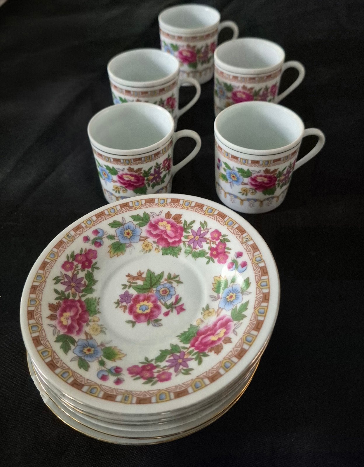 Service à café vintage en porcelaine de Jingdezhen, Ophalen