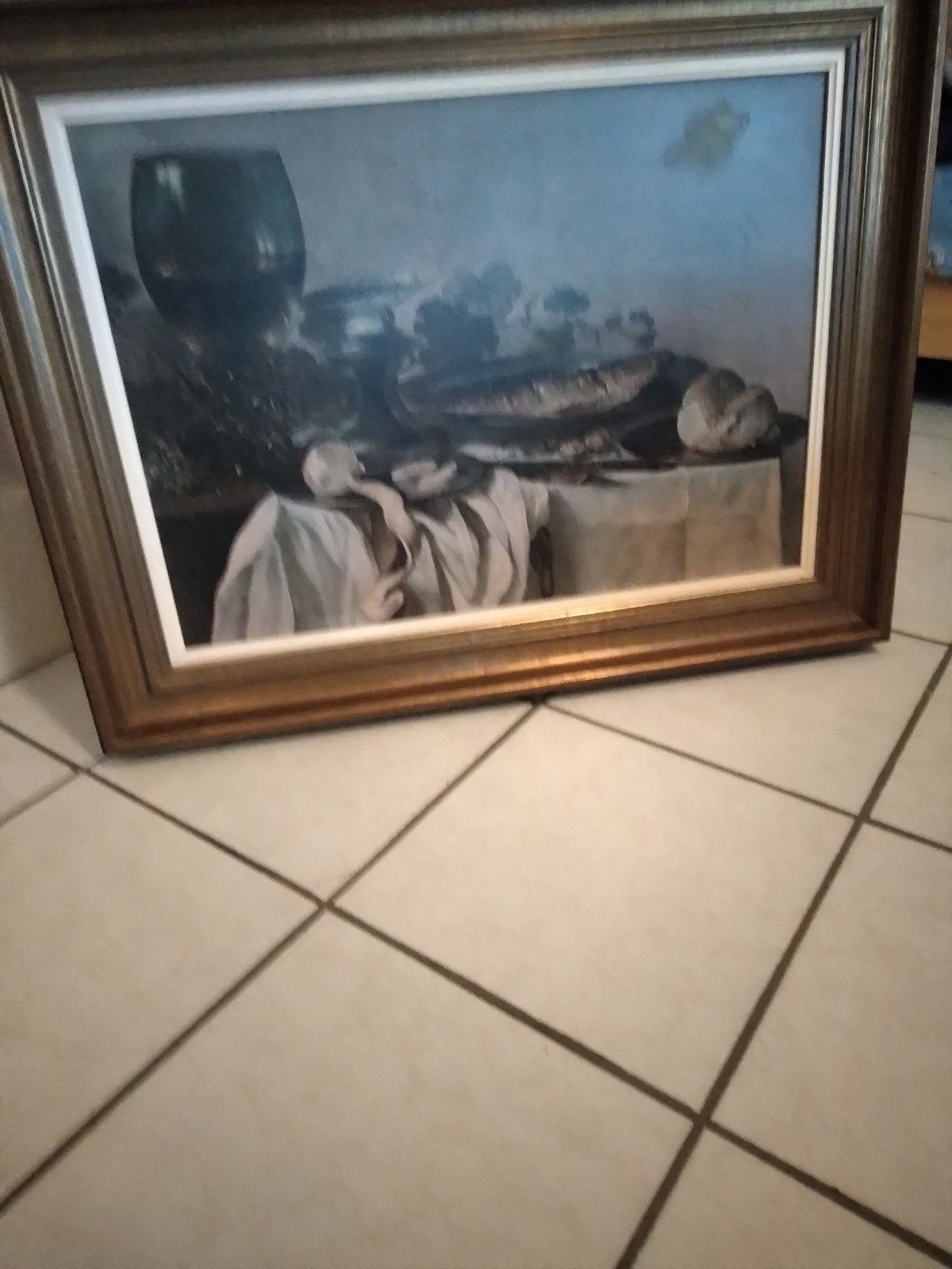 2 schilderijen met mooie kader jaar 1960., Ophalen