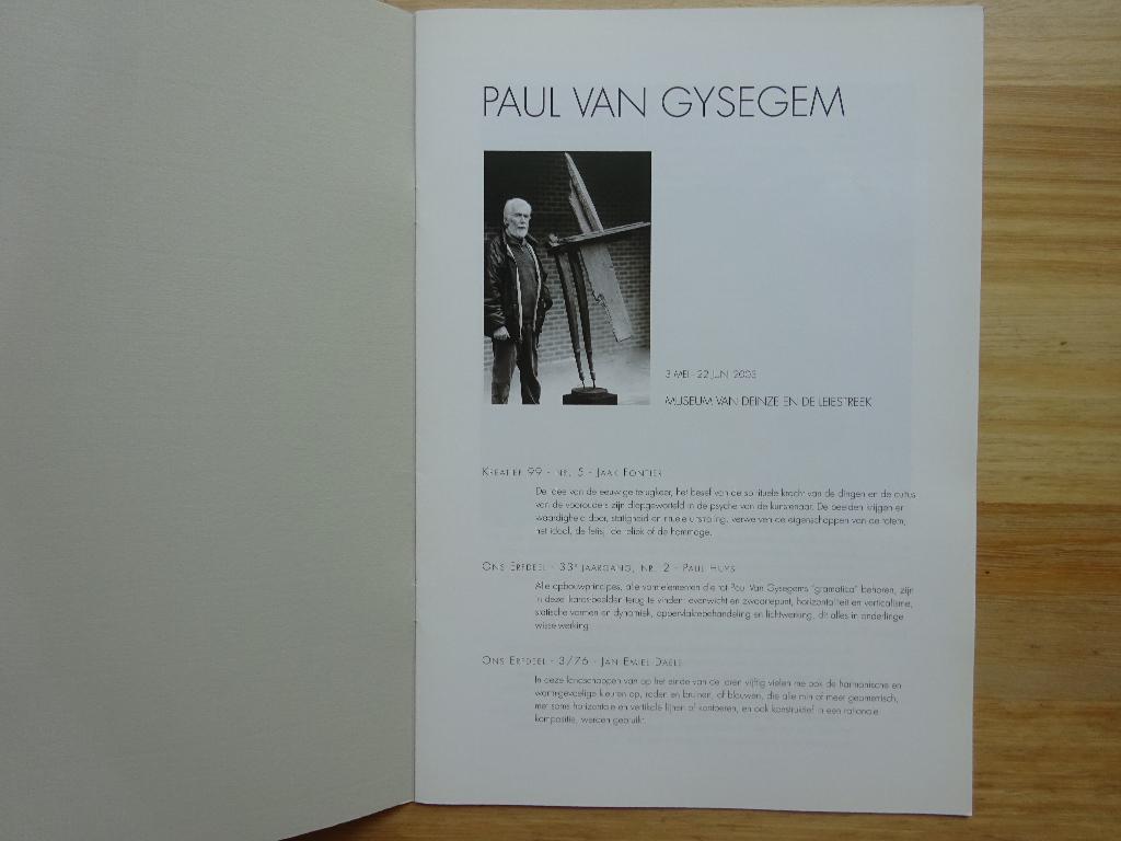 Paul Van Gysegem; 2003 Mudel, Deinze, Ophalen of Verzenden, Nieuw, Beeldhouwkunst