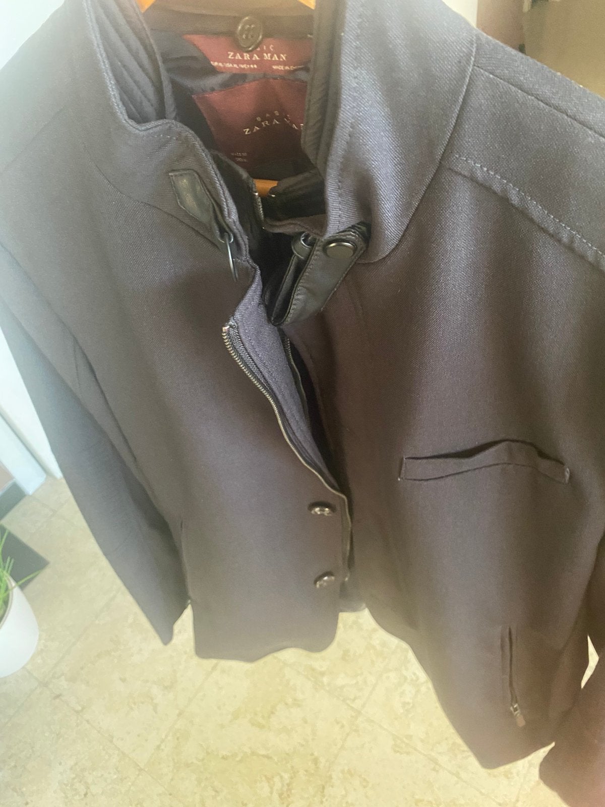 Zara Men heren jas donker grijs, Ophalen of Verzenden, Zo goed als nieuw, Maat 56/58 (XL), Grijs