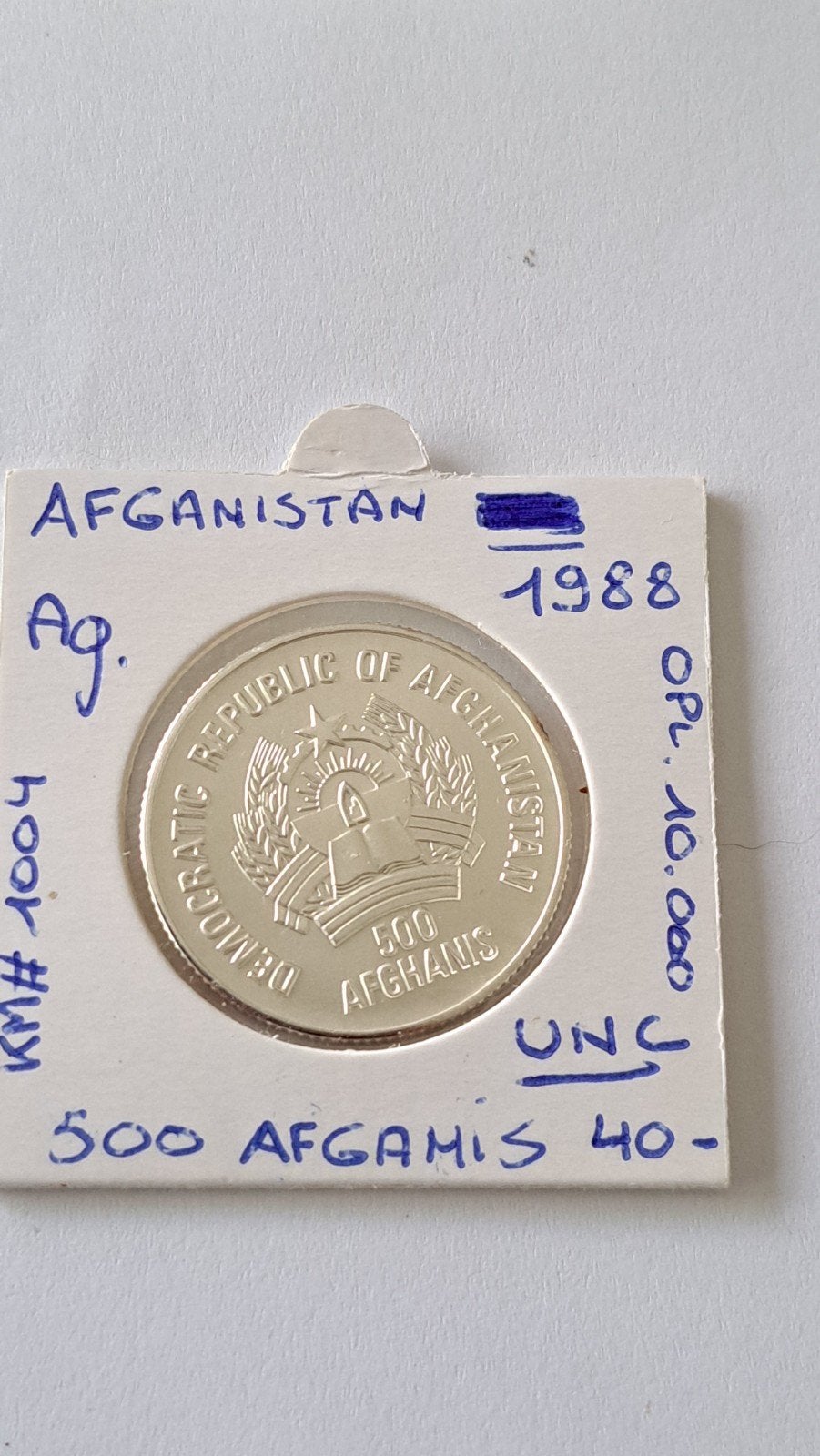 Afghanistan 500 Afghans 1988 AG op.10.000 UNC ! !, Enlèvement ou Envoi