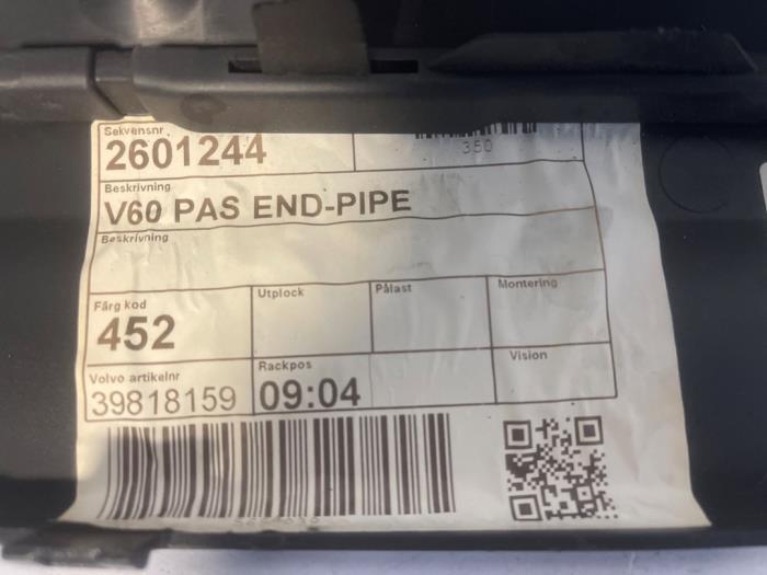 Diffuseur pare-choc arrière d'un Volvo V60, -, 3 mois de garantie, Utilisé, -