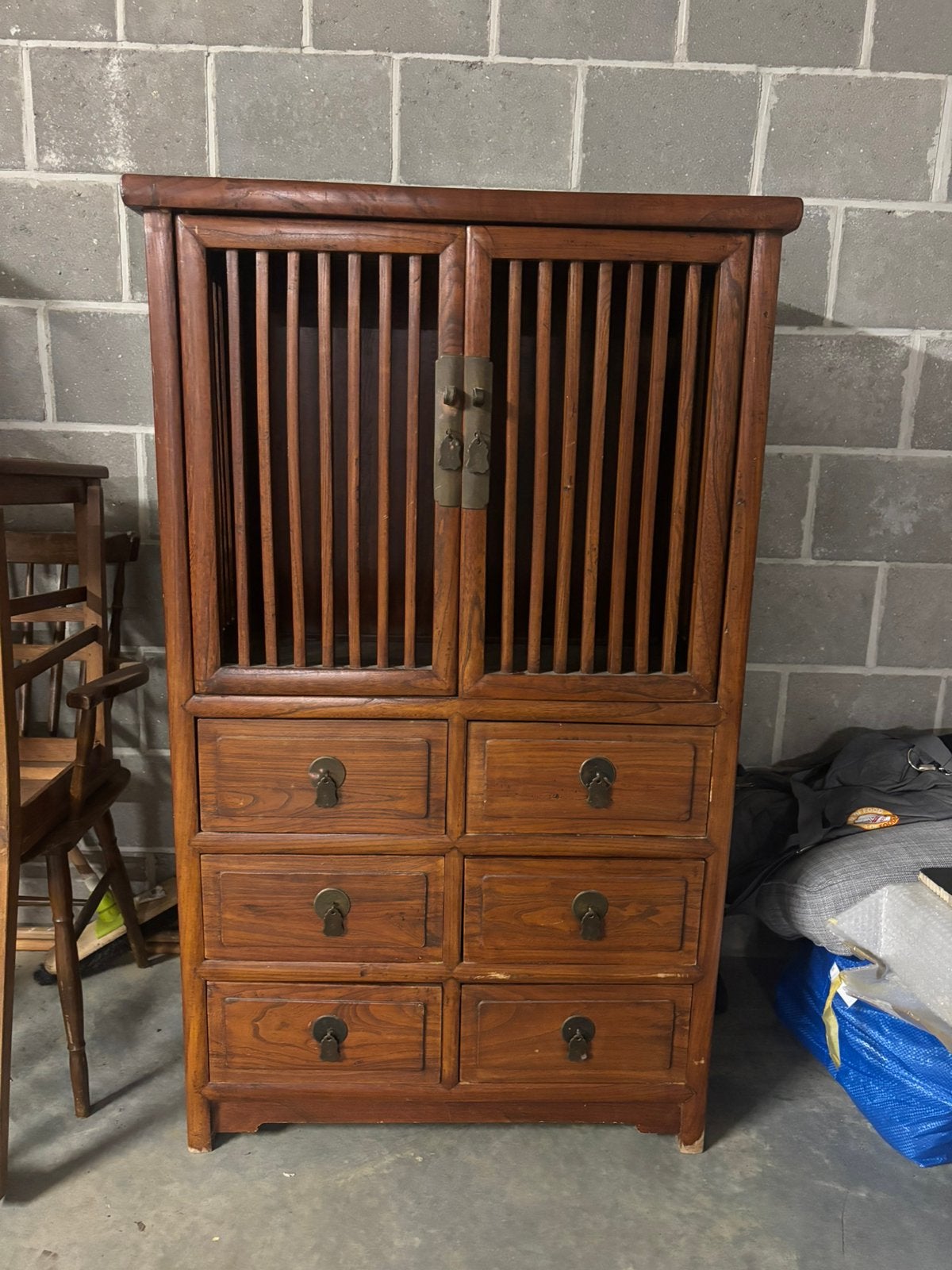 Authentieke chinese kast, Ophalen, Gebruikt, Met lade(s), 100 tot 150 cm