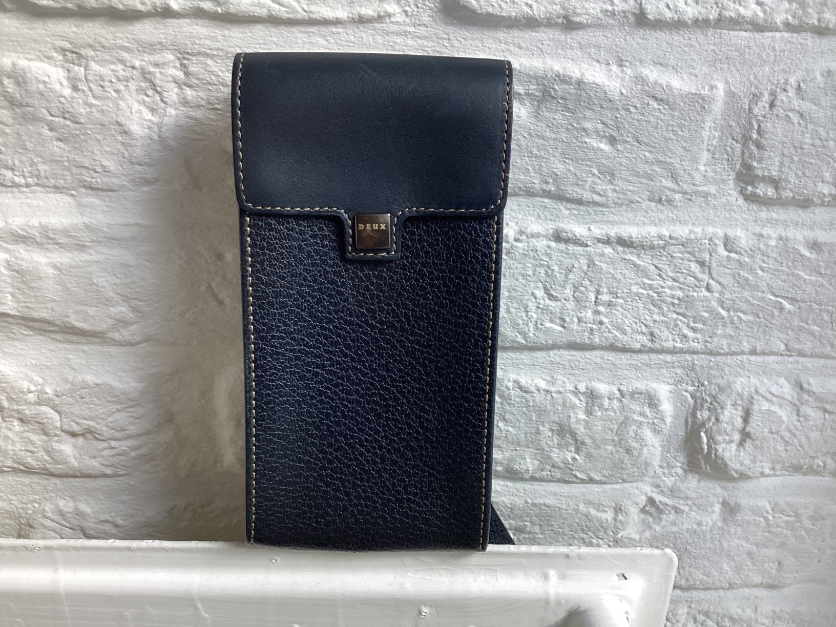 Gsmtasje, marineblauw, Nieuw! H. 17,5. B. 8,5 cm, D 2,5/3 cm, Overige merken, Nieuw, Leer, Verzenden