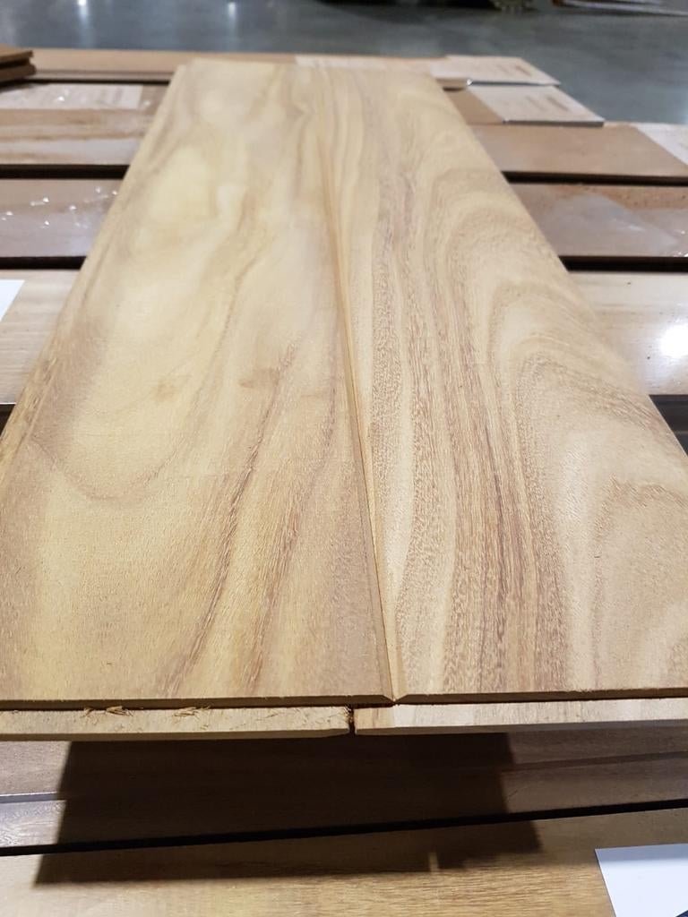 Afrormosia planchet 4Z T+G, Doe-het-zelf en Bouw, Ophalen