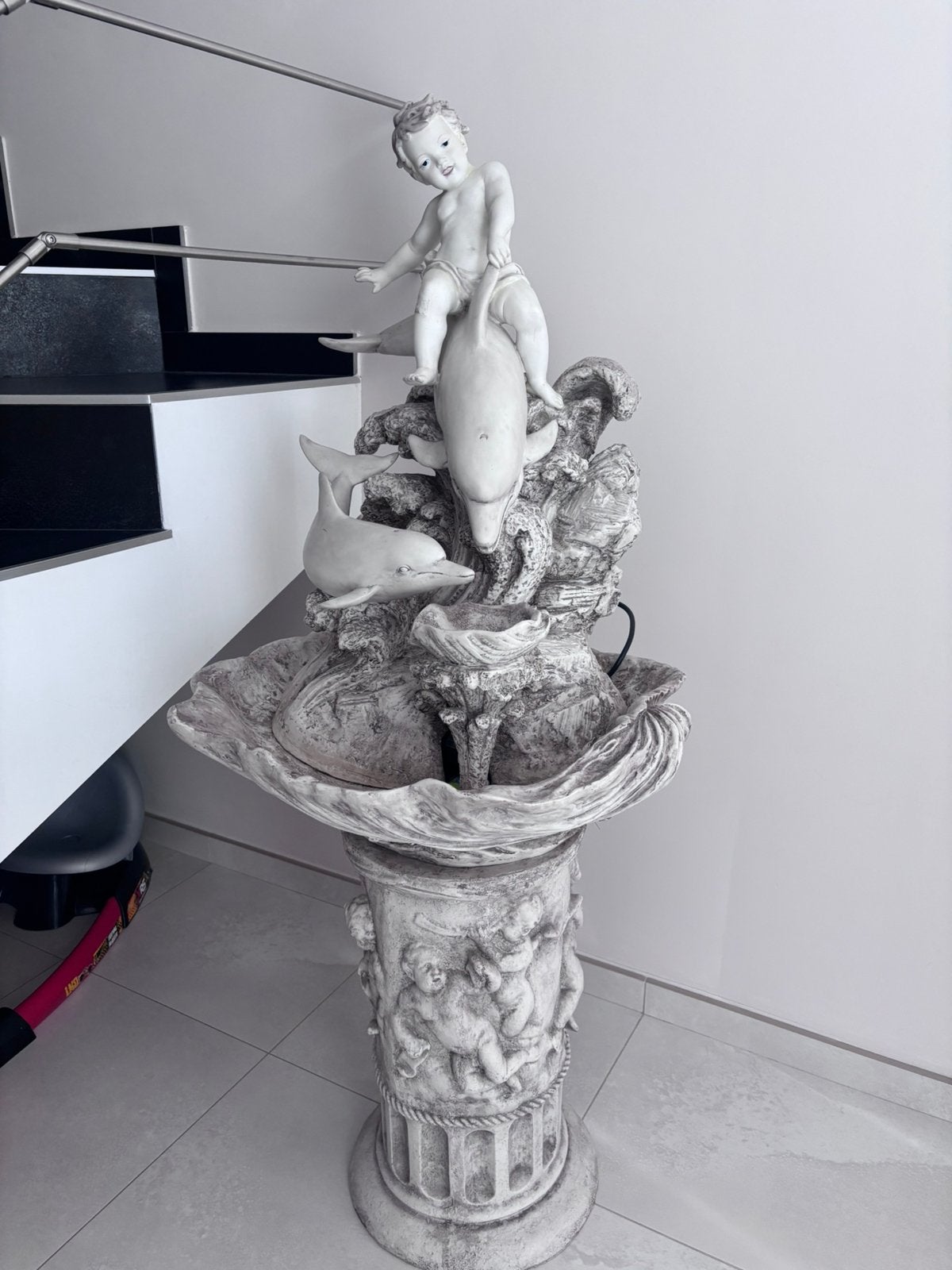 Fontaine décorative avec dauphins, Jardin & Terrasse, Enlèvement, Comme neuf