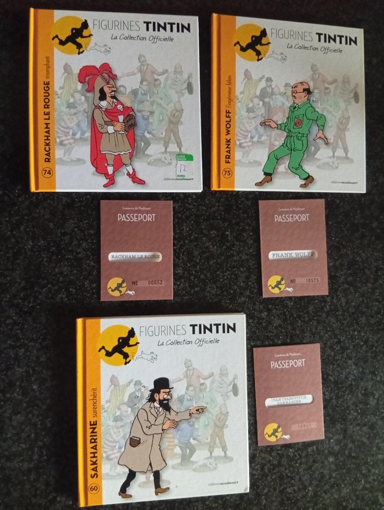 3 livrets Tintin + passeports., Collections, Enlèvement ou Envoi, Tintin, Neuf, Livre ou Jeu